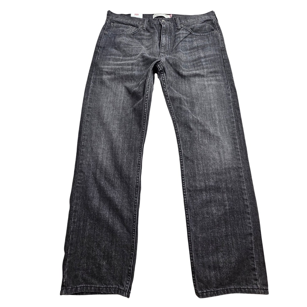 Levi's 505 Straight Fit Jeans‎ NWT Mens 36x30 Black Faded Denim 00505-0250 New